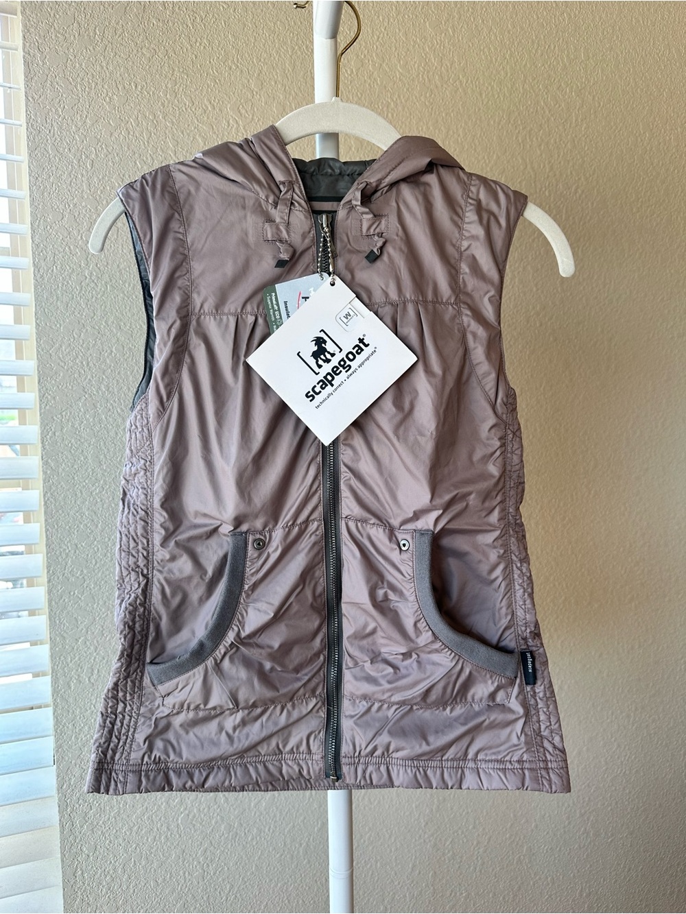 Scapegoat deadstock lavender the Sadie hooded vest XS NWT